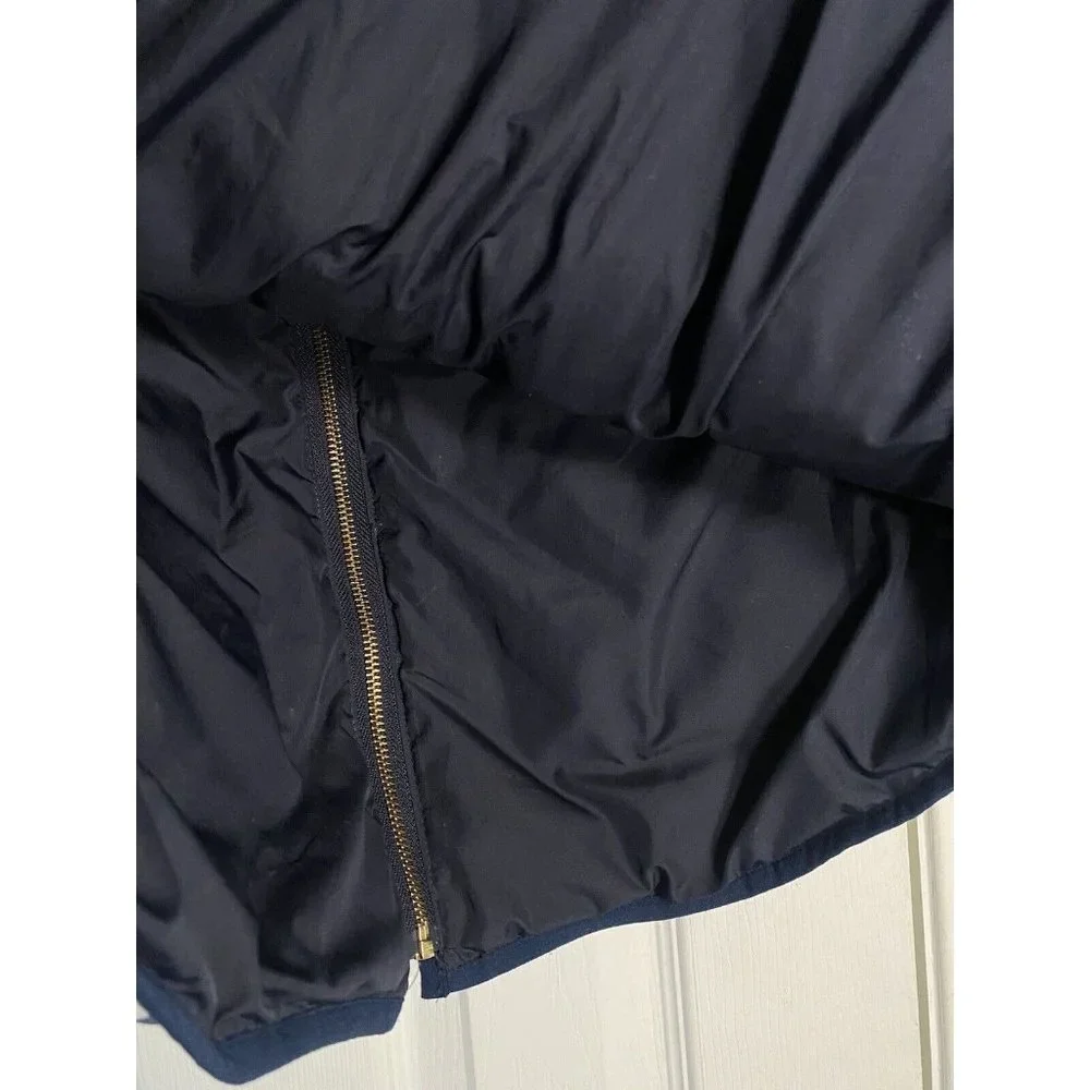 J.Crew Women’s Quilted Excursion Full Zip Vest Blue Gingham Large Down - Picture 7 of 7